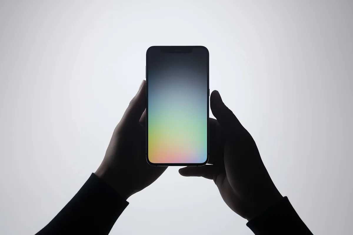 Hands holding a smartphone, ready to shop online