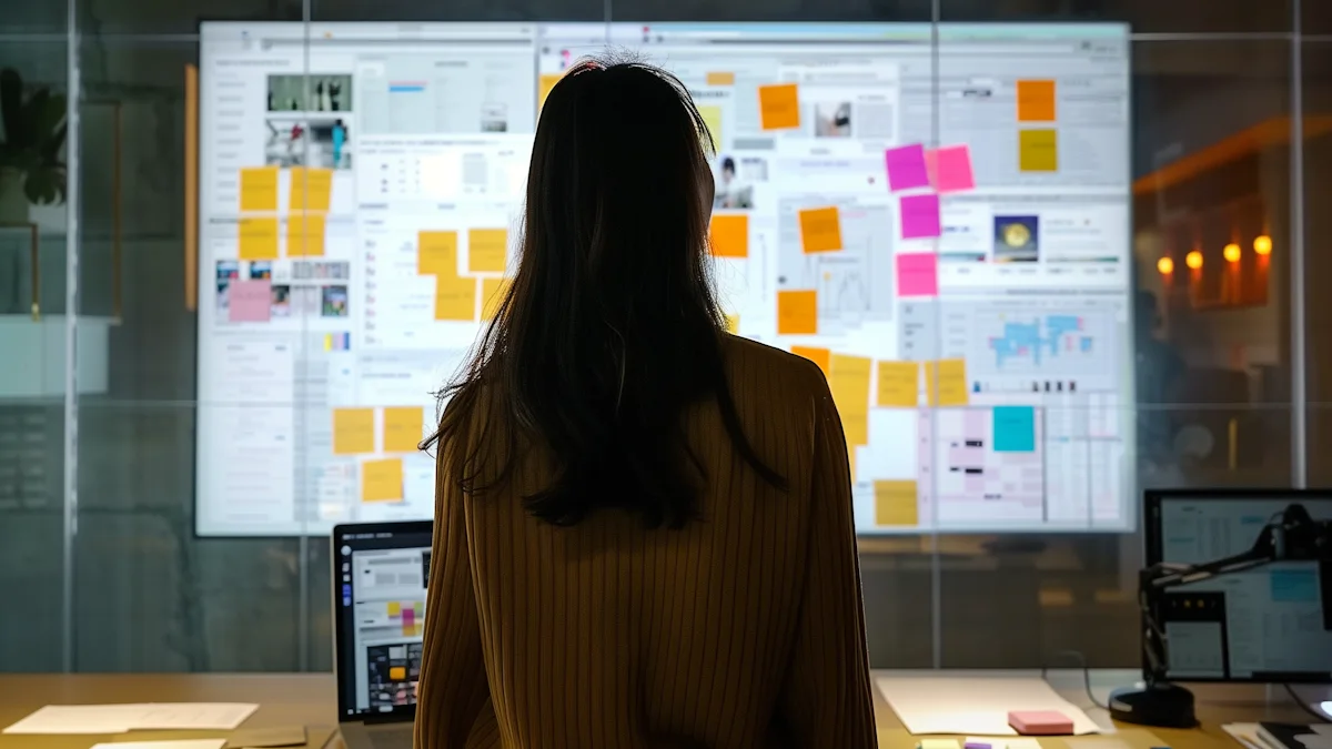 Planning a marketing campaign on the board